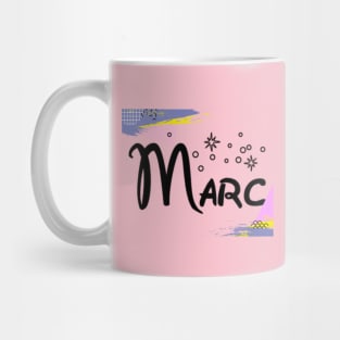 marc text logo my name t-shirt Mug